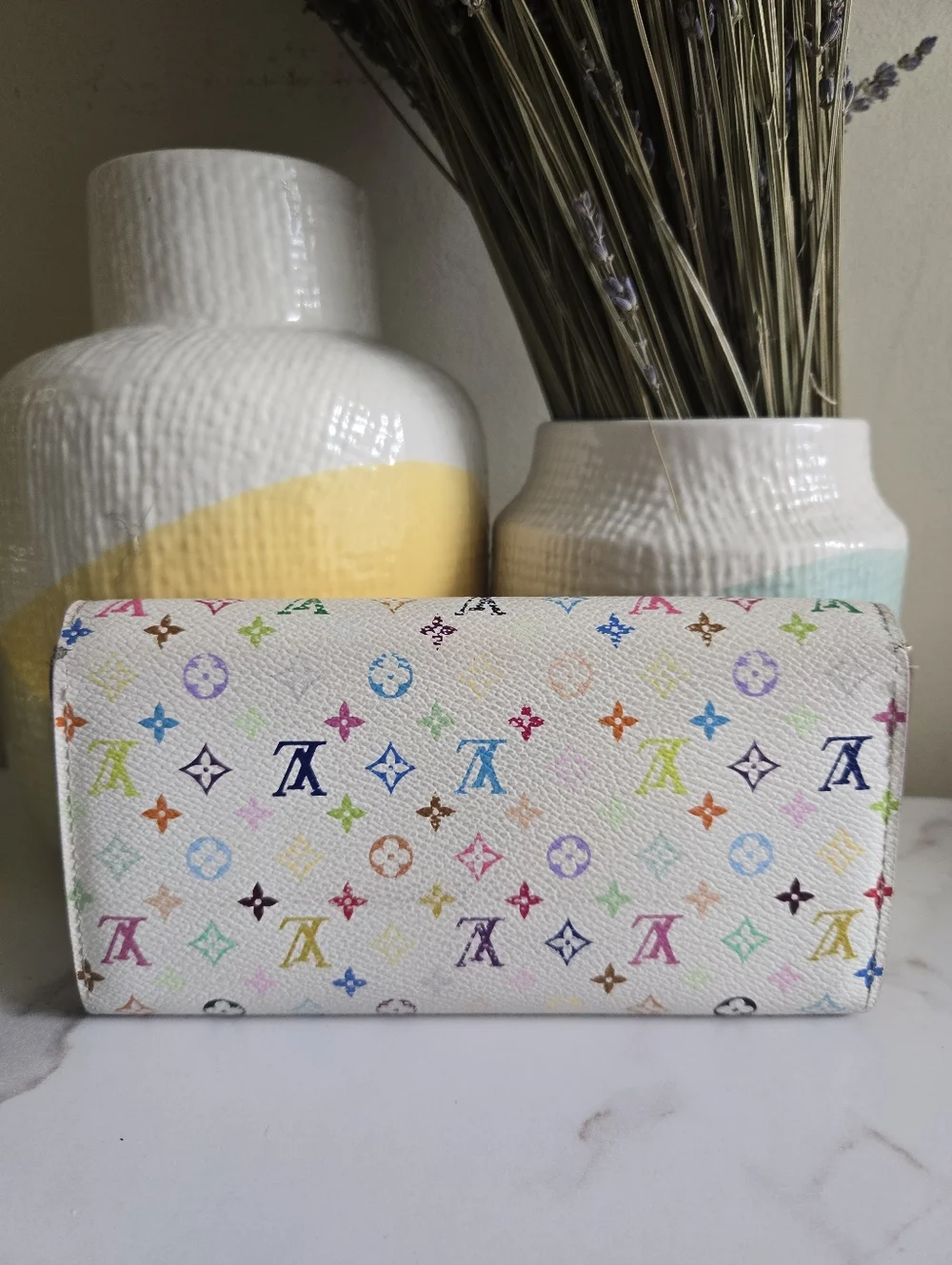 Vintage Louis Vuitton Murakami Multicolor Monogram Leather Long Wallet - Picture 2 of 15